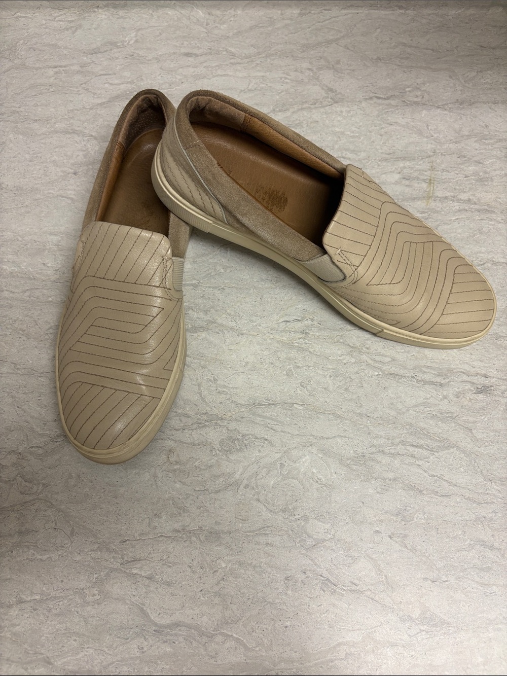 Frye Slip-On Loafers in Light Beige